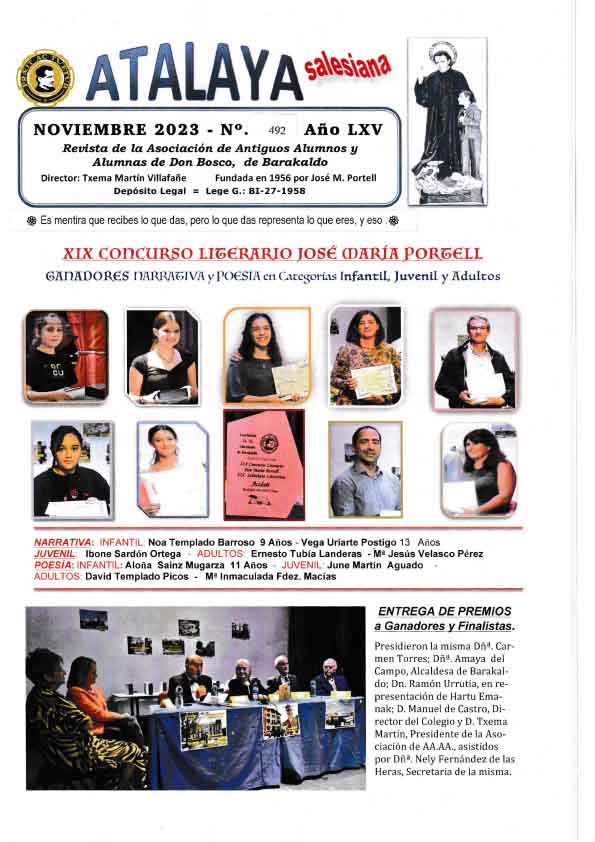 ATALAYA NOVIEMBRE Nº 492 AÑO 2023-1